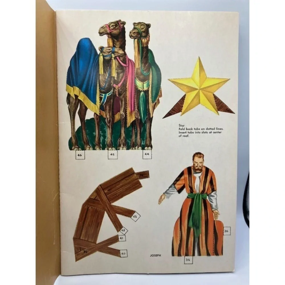 Whitman The Manger Scene 1941 Christmas Nativity‎ Punch Out Book Unused
